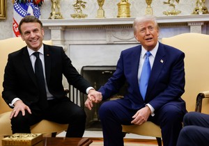 Emanuel Makron i Donald Tramp