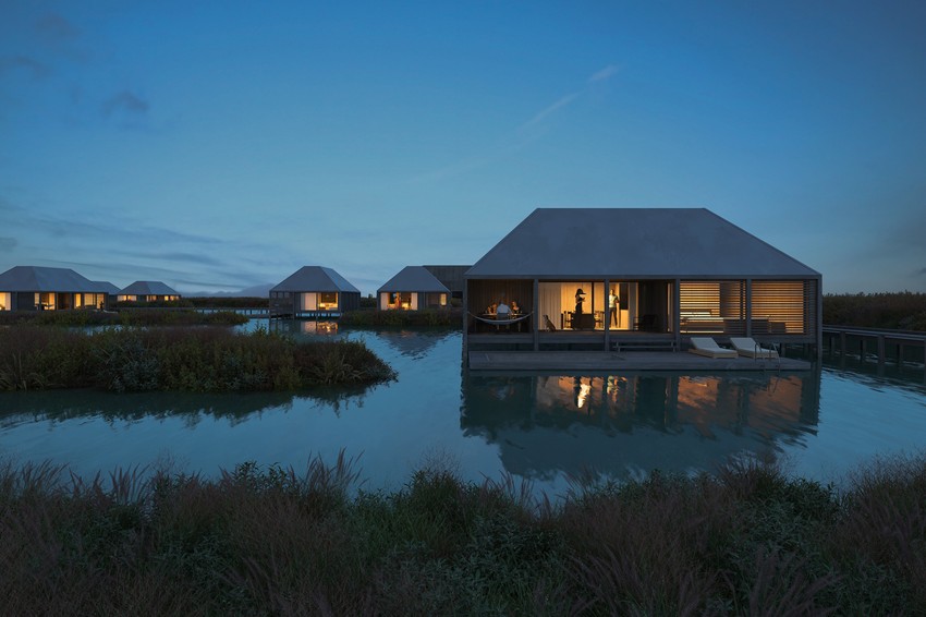 Buduće kolibe u laguni