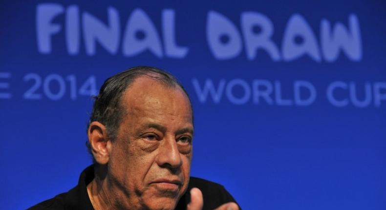 Brazil football legend Carlos Alberto Torres gives a press conference on the eve of the final draw for the Brazil 2014 World Cup in Costa do Sauipe, in Brazil's Bahia state, on December 5, 2013