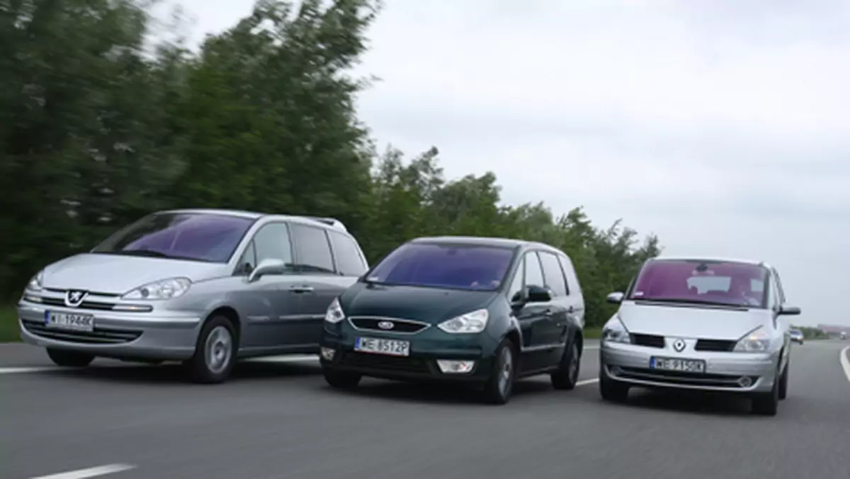 Ford Galaxy kontra Renault Grand Espace i Peugeot 807: Megavan kontra weterani