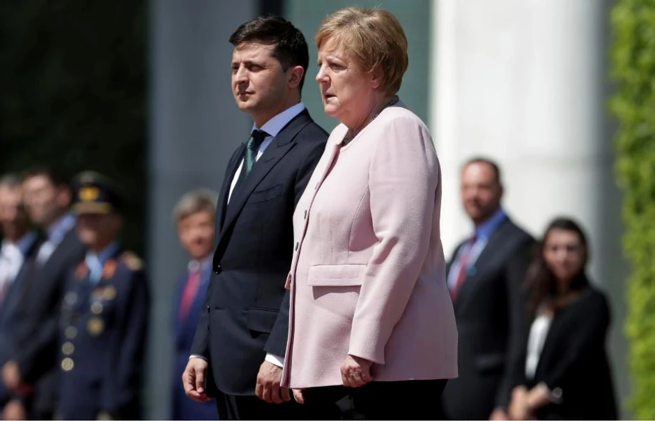 Volodimir Zelenski i Angela Merkel