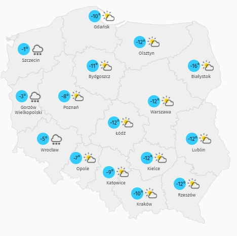 Prognoza Pogody Na Poniedzialek 18 Stycznia Imgw Ostrzega Przed Mrozem Wiadomosci