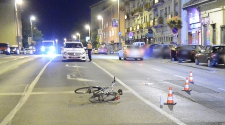 A kerékpárost kedd este gázolták el, az autó sofőrje nem nyújtott segítséget /Fotó: police.hu