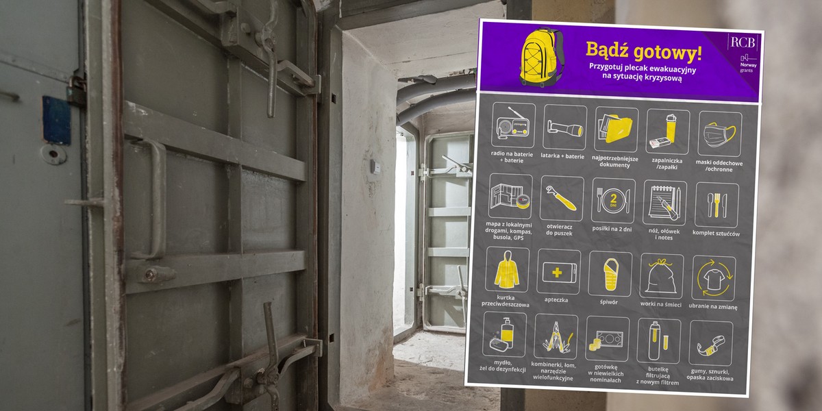 Schronów nie ma w Polsce dużo, lepiej z góry wiedzieć i gdzie się skryć na wypadek ataku, ale i co przygotować