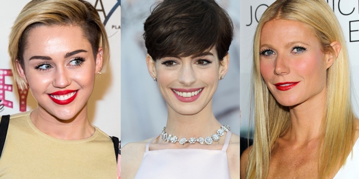 Miley Cyrus, Anne Hathaway, Gwyneth Paltrow