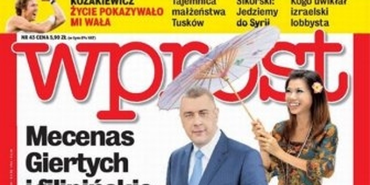 Roman Giertych na okładce Wprost