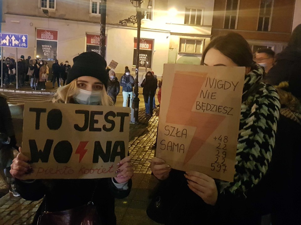 Protesty przeciw zakazowi aborcji w Gdańsku