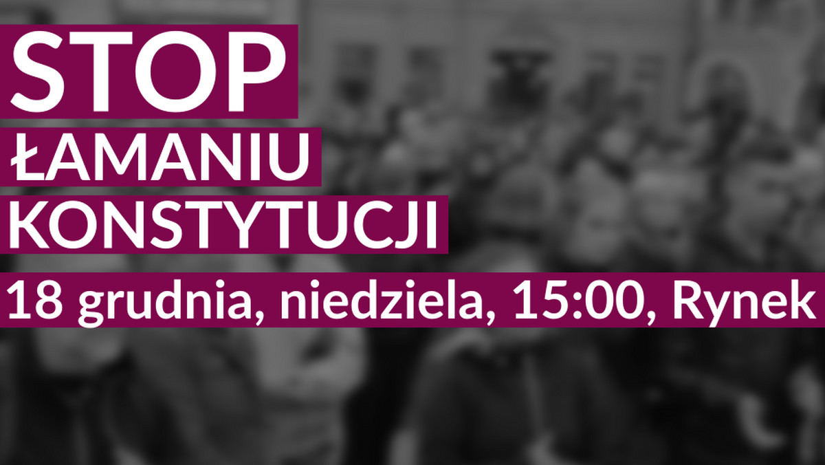 Jutro o godzinie 15.00 na kieleckim Rynku odbędzie się spontaniczna pikieta. <br></br>"Mówimy STOP dla łamania konstytucji przez Prawo i Sprawiedliwość" – piszą w przesłanym do mediów komunikacie świętokrzyscy działacze partii Razem.