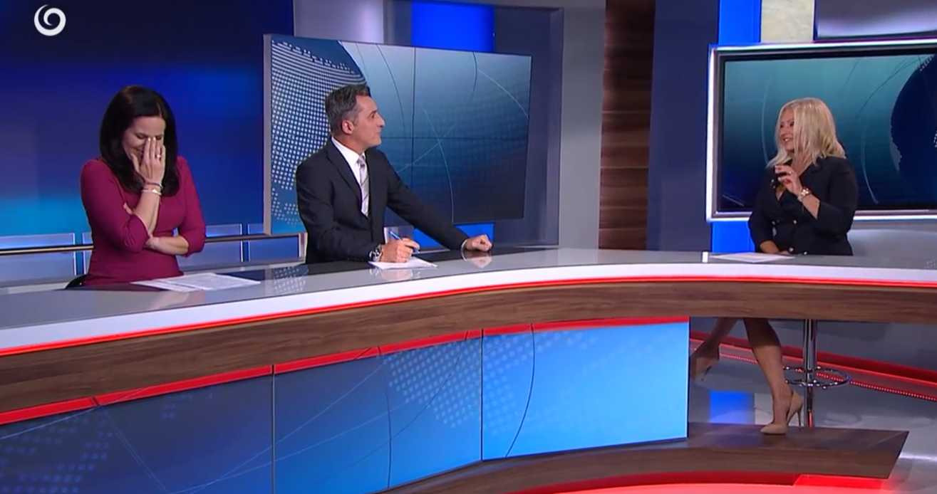 Andrea Belányiová sa na konci správ začala nekontrolovateľne smiať. 