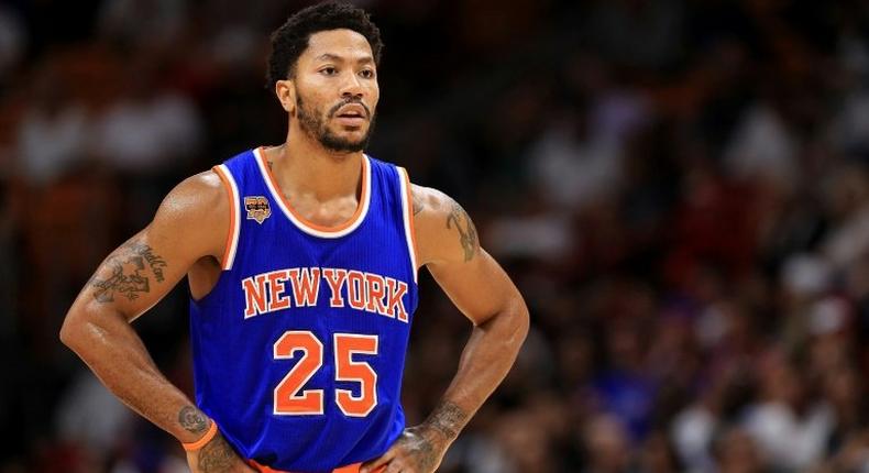 Derrick Rose, pictured in December 2016, angered the Knicks management after disappearing without notifying team officials or explaining his absence