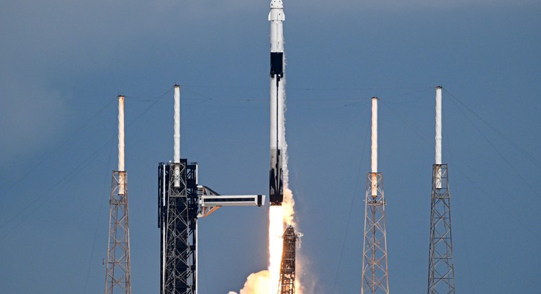 SpaceX launched its mission to rescue the two Starliner astronauts on Sunday.Miguel J. Rodrguez Carrillo/Getty Images