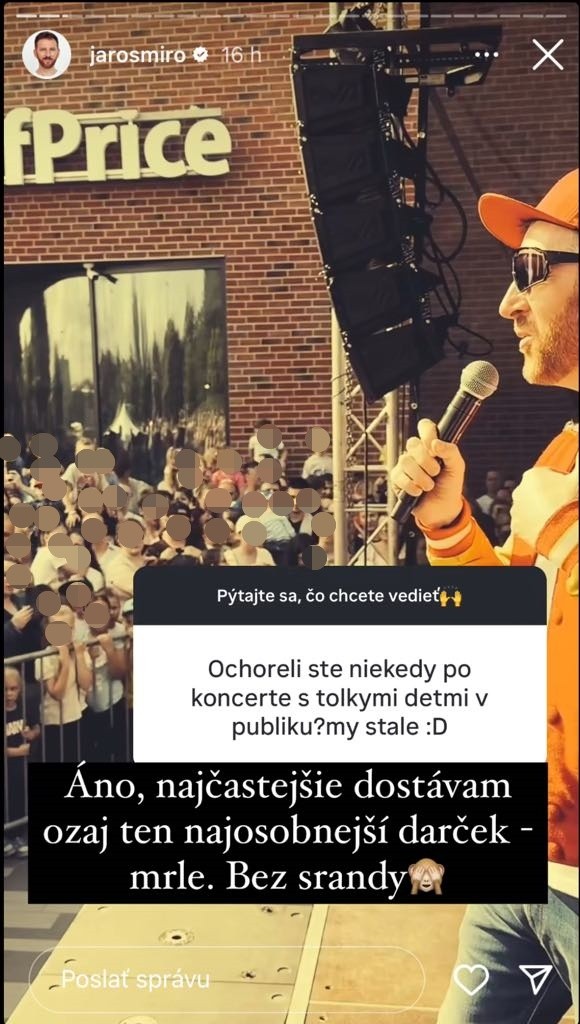 Jaroš prezradil, že od detí sa nakazil mrlami.