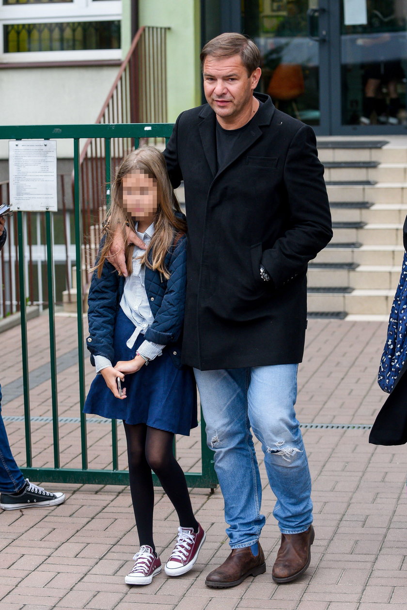 Tomasz Karolak z córką