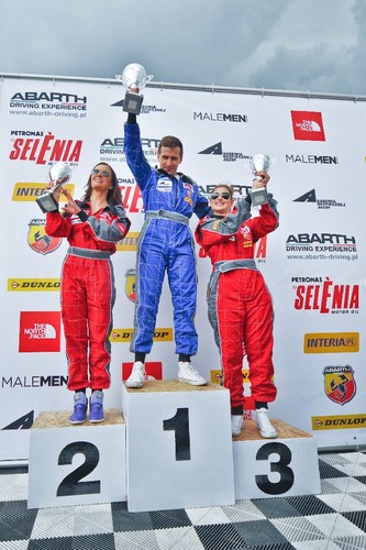 Zwycięzcy ABARTH CHALLENGE: 1. Tomasz Barański, 2. Anna Wendzikowska, 3. Aleksandra Kisio