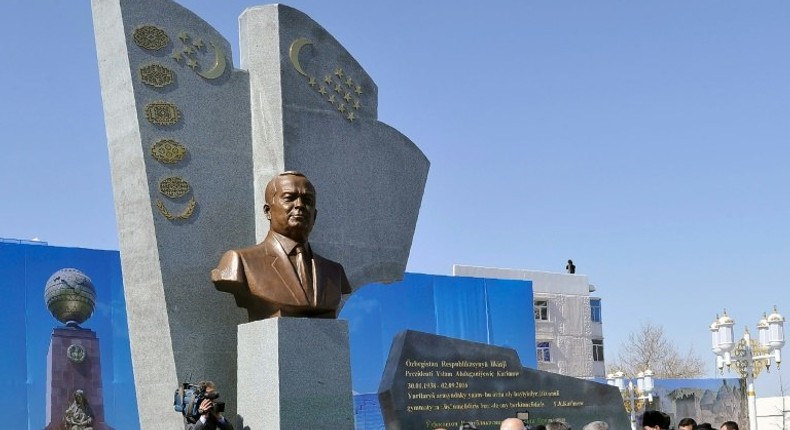 The statue unveiled Tuesday honours Islam Karimov, who ruled Uzbekistan with an iron grip for 27 years