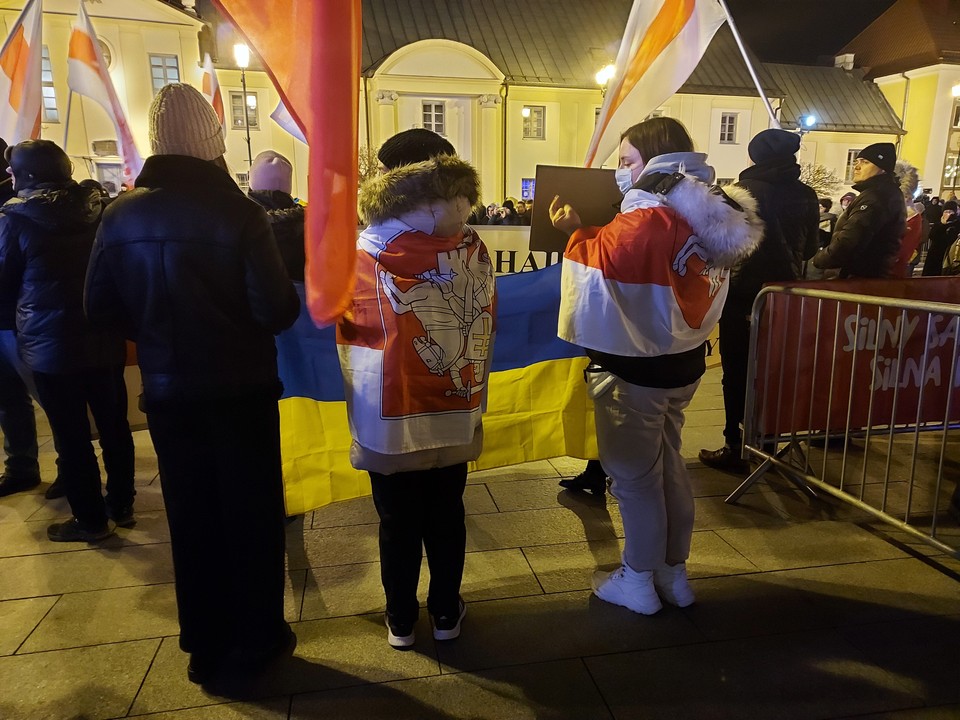 Białystok solidarny z Ukrainą. Wiec solidarności w centrum miasta