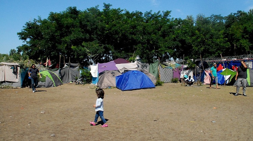 Kamp pored granice sa Mađarskom u blizini Horgoša
