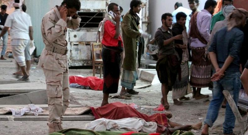 A suicide bomber killed at least 30 Yemeni soldiers in Aden, eight days after a similar bombing in Aden claimed by the Islamic State group killed 48 soldiers (pictured)