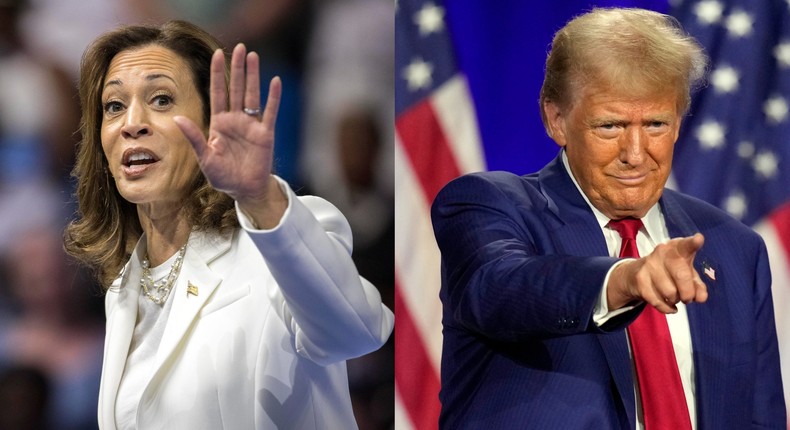 Vice President Kamala Harris and former President Donald Trump remain locked in a tight race in the swing states.AP Images