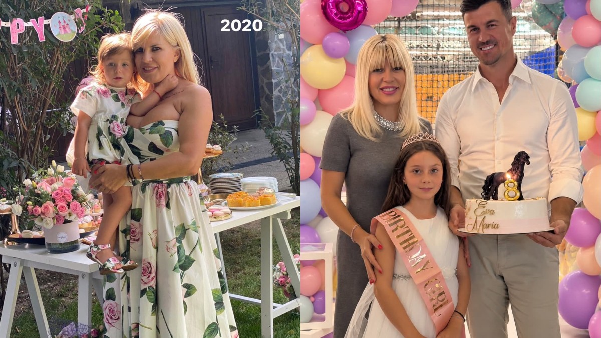 Imagini adorabile cu fiica Elenei Udrea. Eva a împlinit 8 ani și a avut un tort spectaculos