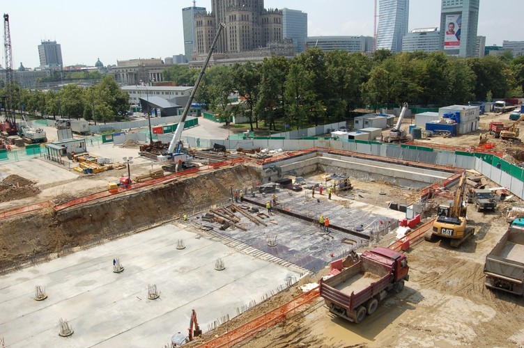 Budowa II linii metra w Warszawie. Stacja Świętkorzyska (4). 26.10.2012 Fot. Materiały prasowe
