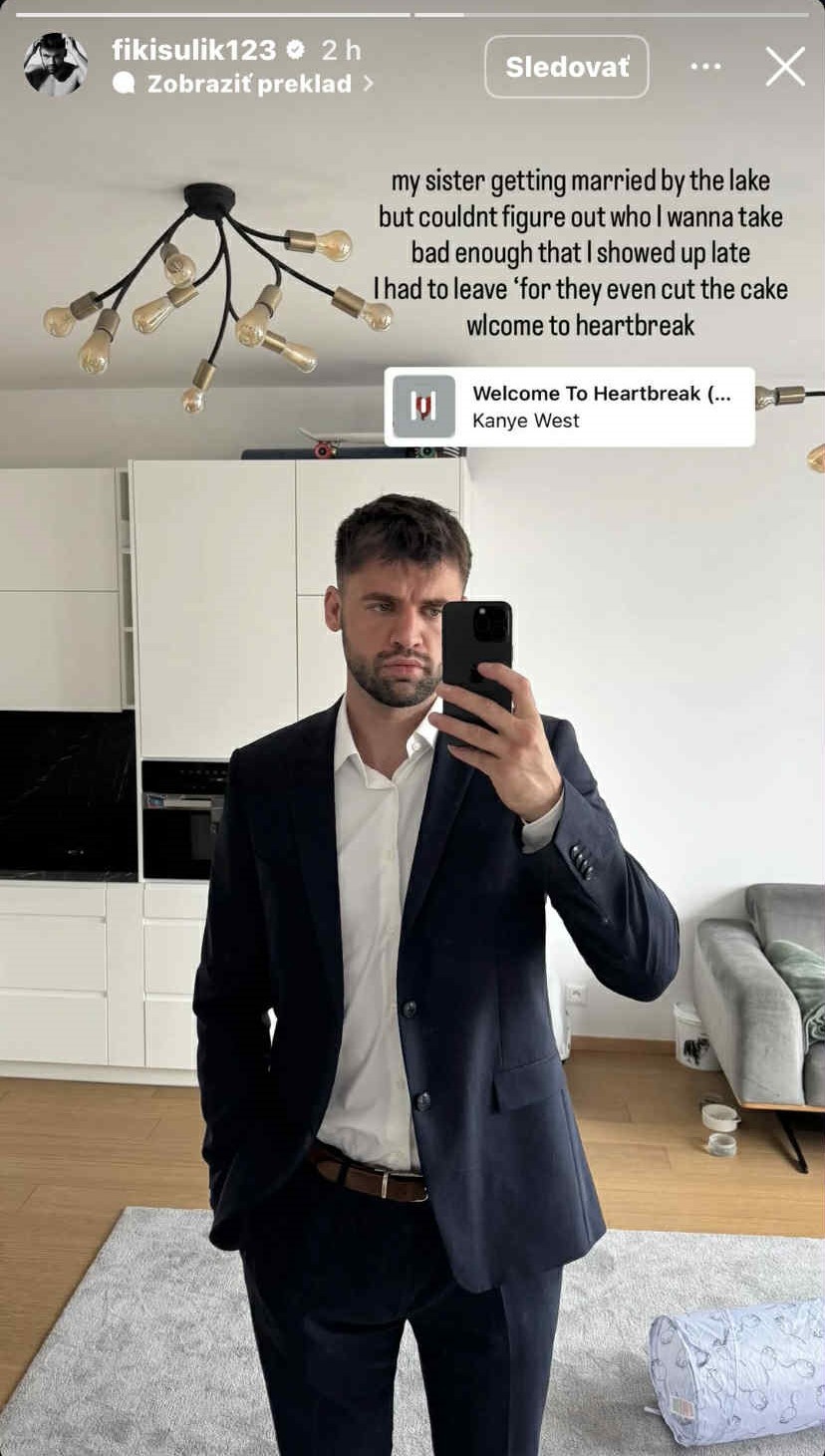 Filip Sulík pred svadbou svojej sestry Alexandry. 