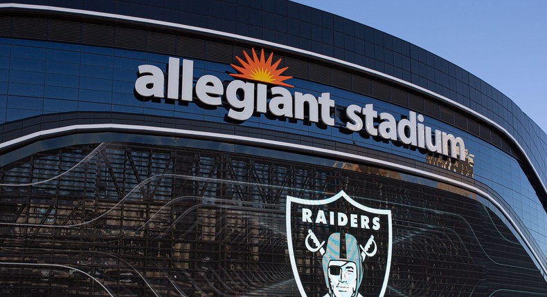 Allegiant Stadium, home of the Las Vegas Raiders, will host its first Super Bowl in 2024.George Rose/Getty Images