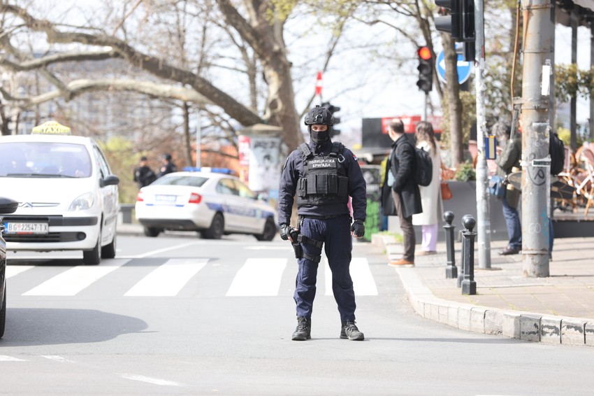 Pripadnici MUP-a u hotelu "Moskva" 