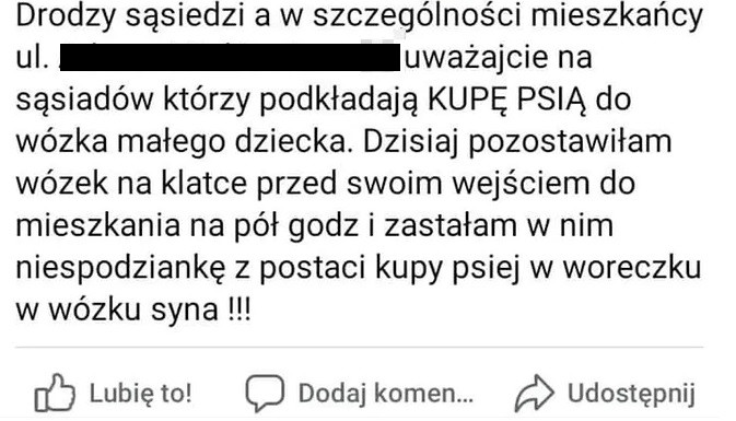 Oburzona kobieta napisała post na Facebooku