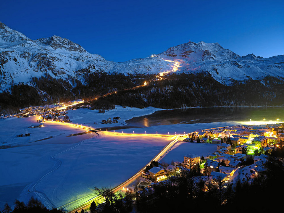 St. Moritz, Jezioro Silvaplana i Corvatsch