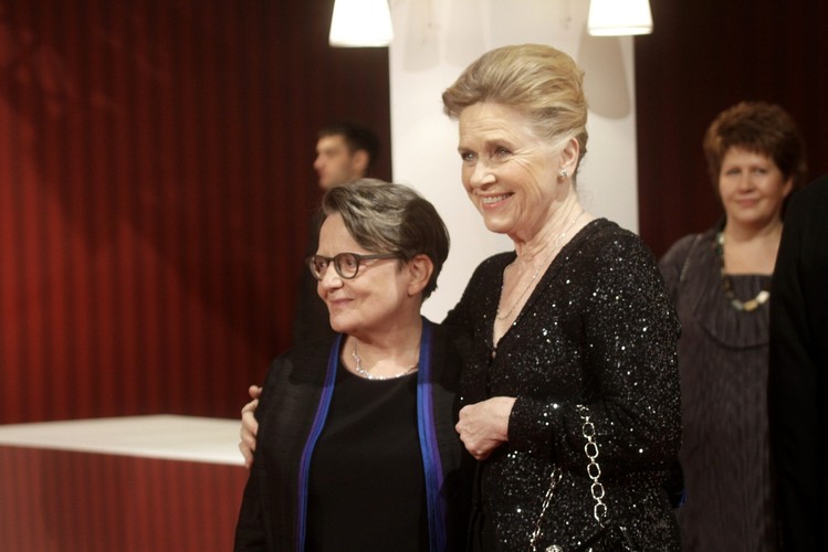 Agnieszka Holland i Liv Ullmann na gali Europejskich Nagród Filmowych w Rydze