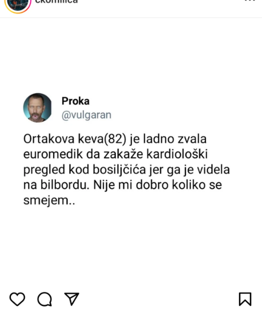 Komentar u vezi pregleda kod Ivana Bosiljčića