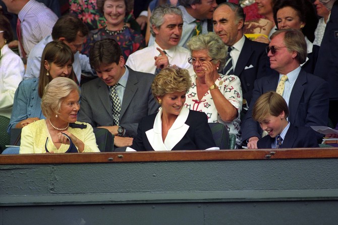 Vojvotkinja od Kenta, princeza Dajana i princ Vilijam na Vimbldonu 1994. godine