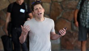 Instead of going after Google's products, Sam Altman threw shade at its event aesthetic. Kevin Dietsch/Getty