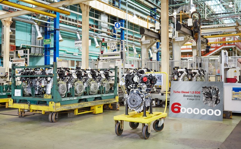 6 mln silników 1.3 MultiJet z fabryki  FCA Powertrain Poland w Bielsku-Białej