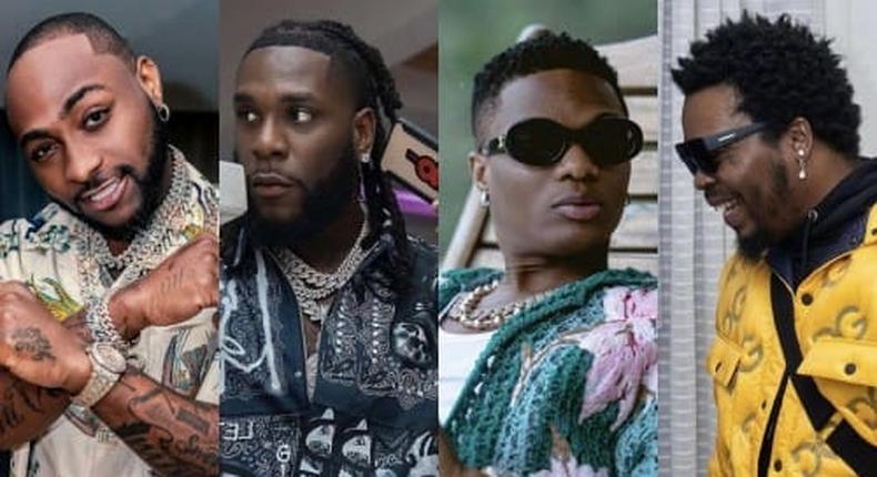 Burna Boy, Davido, Wizkid and Olamide