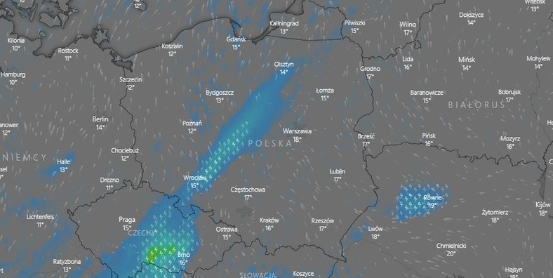 Późnym wieczorem mogą pojawić się burze