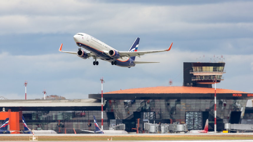 Samolot Aerofłotu na lotnisku w Moskwie (zdjęcie ilustracyjne)