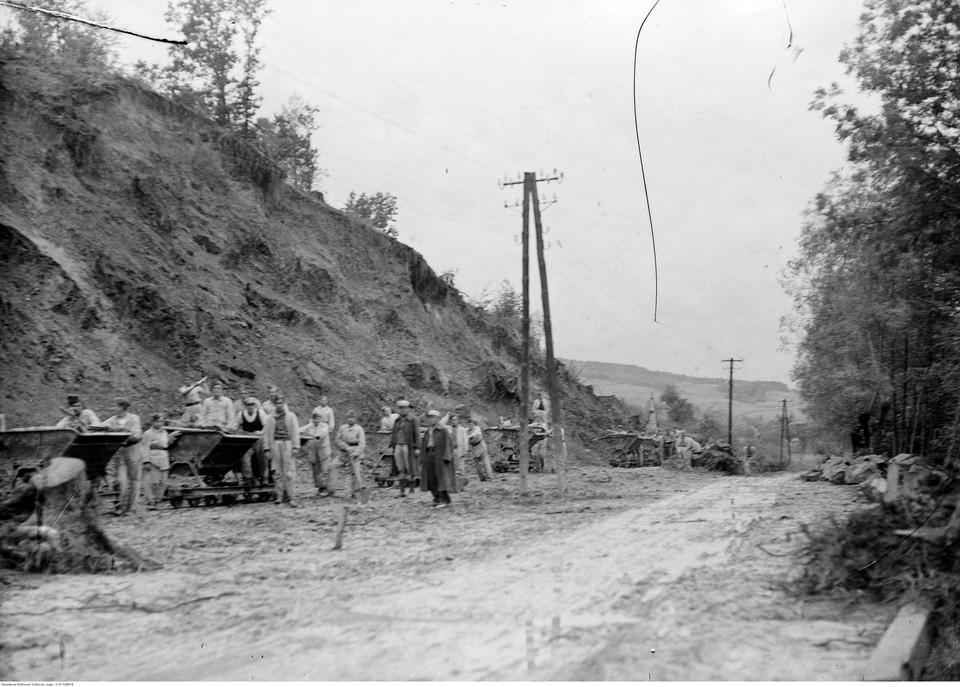 Budowa drogi Kraków-Zakopane, 1935 r.