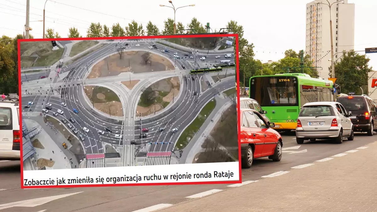 Rondo Rataje w Poznaniu jest wyjątkowo problematycznym miejscem na drogowej mapie miasta (Screen: Youtube.com/PoznanskieInwestycjeMiejskie)