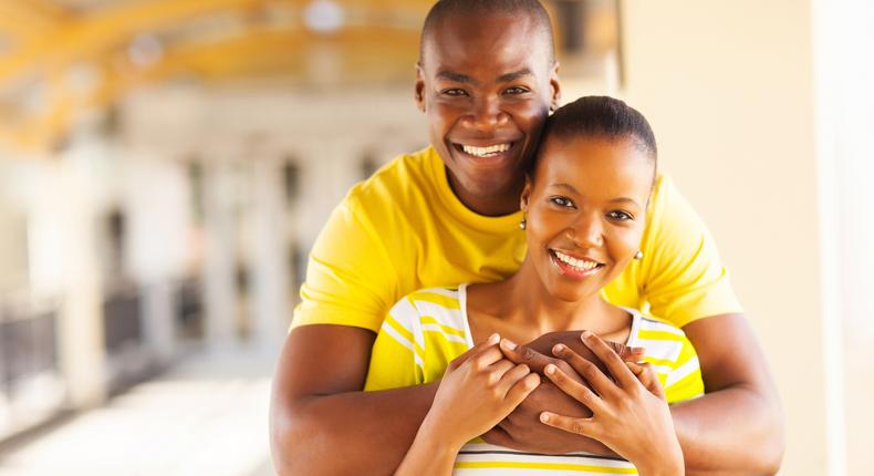 Happy black couple