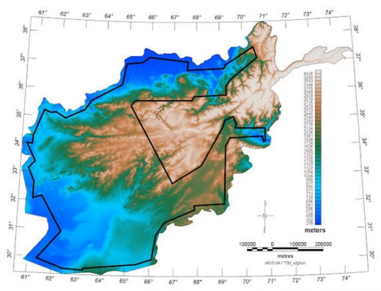 Geologiczna mapa Afganistanu z 2006 roku. Grafika: Amerykańska Służba Geologiczna