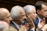 Joachim Brudziński, Ryszard Terlecki, Jarosław Kaczyński i Mariusz Błaszczak