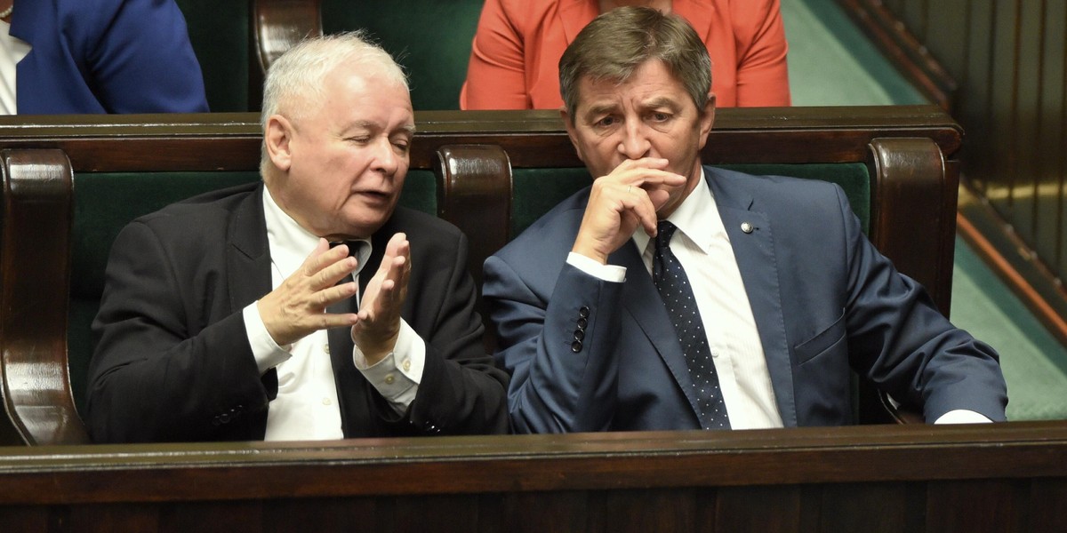 Jarosław Kaczyński i Marek Kuchciński