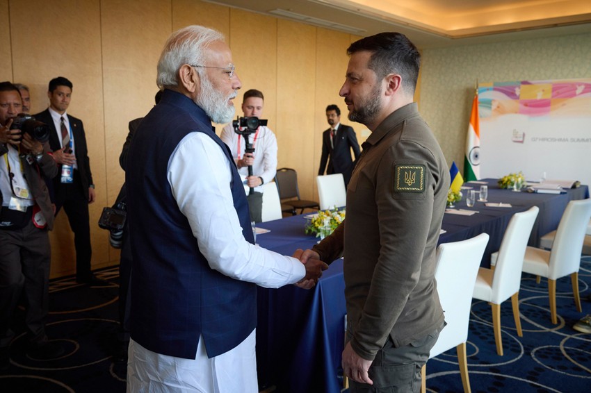 Narendra Modi i Volodimir Zelenski u Japanu na samitu G7, maj 2023.