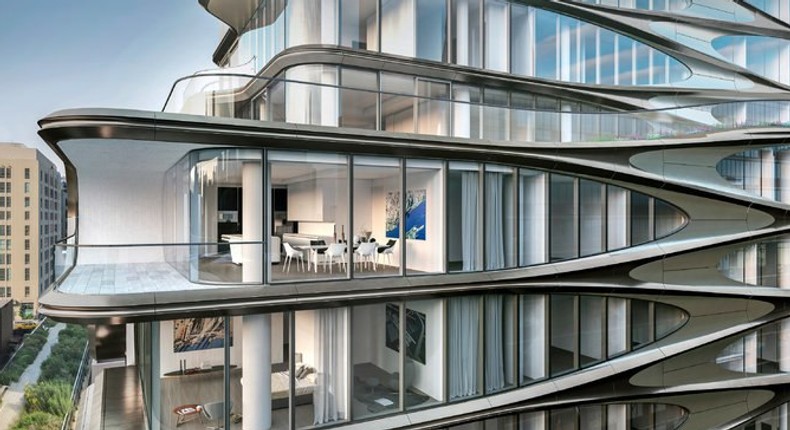 futuristic condominium by Zaha Hadid