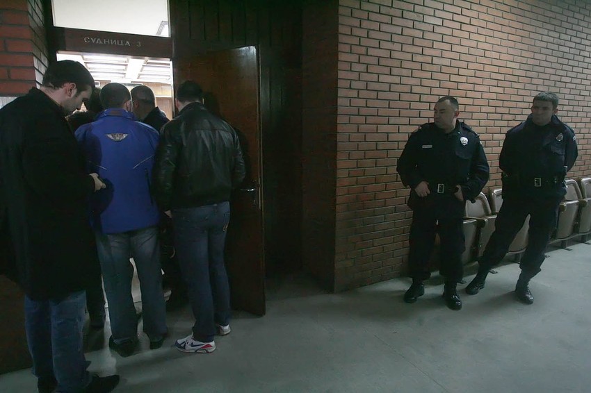 Suđenje navijaču Rada Bojanu Hrvatinu u Palati pravde