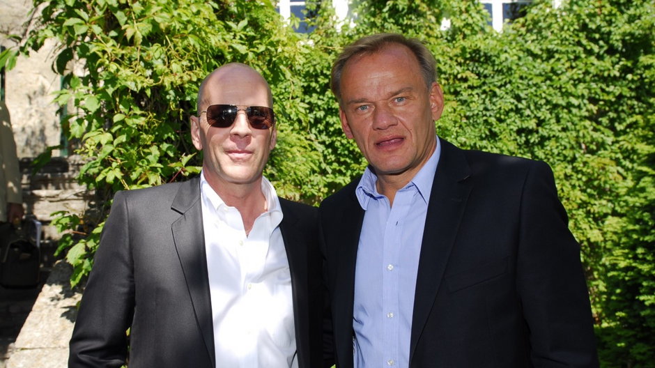 Krzysztof Tryliński i Bruce Willis