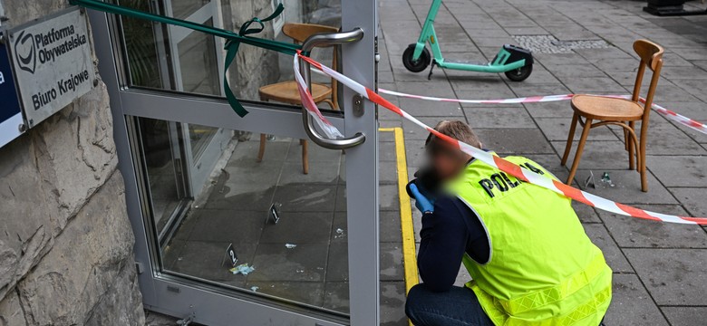 Atak na siedzibę Platformy Obywatelskiej. Policja zatrzymała 44‑latka