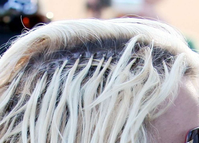 Наращивание волос блонд с темными